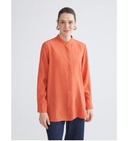 LCWAIKIKI Classic Turuncu Oversize Modal Karışımlı Kadın Gömlek Tunik