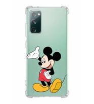 Samsung Galaxy S20 Fe  Köşe Korumalı Antişok Kapak Mickey Mouse Tasarımlı Şeffaf  Kılıf