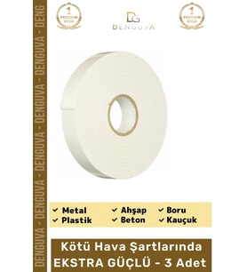 #Bant Güçlü Yapışkanlı 18mm 2m Duvar Tablo Montaj Bandı Ofis Ev Mobilya Çift Taraflı Köpük Bant - 3