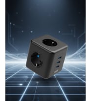 Elektronik Cihazlar İçin Akım Korumalı 3 Prizli USB’li Küp Priz