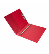 2K ÇİFT MEKANİZMALI PVC EVRAK SUNUM KLASÖRÜ SEKRETERLİK + 4D HALKA MEKANİZMALI 27X32 CM A4 DAR KLASÖR (Kırmızı)