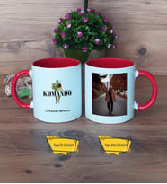 Komando Kupa Bardak Kırmızı Fotoğraflı Komandoya Hediye