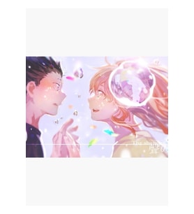 Sessiz Bir Ses Koe No Katachi Tablo Ahşap Poster Dekoratif