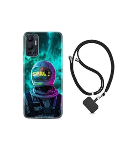 Infınıx Hot 12 Kılıf Ipli Boyun Askılı Desenli Silikon Space 1814
