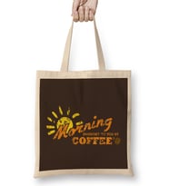Brought To You By Coffee Bez Çanta Uzun Saplı