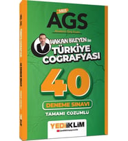 MEB AGS Hakan Bileyen ile Türkiye Coğrafyası Tamamı Çözümlü 40 Deneme Sınavı Yediiklim Yayınları