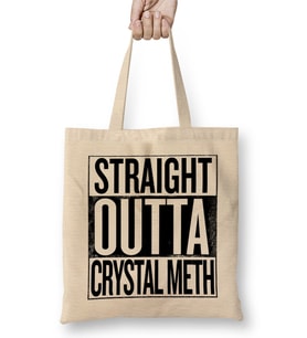 Straight Outta Crystal Meth Breaking Bad Bez Çanta Uzun Saplı