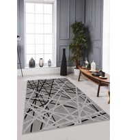 Siyah Spor Kaymaz Tabanlı Makinede Yıkanabilir Halı RV169 - 100 x 160 cm