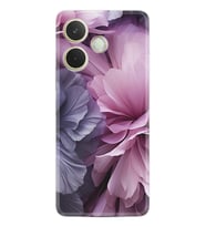 Oppo A5 Pro 5G Kılıf Boutique Baskılı Resimli Çiçek Mor Pcode -028