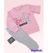 Duet Kids Kız Bebek 2'li Eşofman Takım (Pembe-Fuşya)
