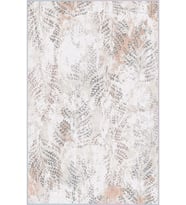 Eliana Home Baskılı, Yıkanabilir Kaymaz Taban Salon Halısı LNA1551-HT213 100x150 cm (Beyaz)
