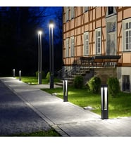 Lumica Dekoratif Bahçe Yürüyüş Yolu Aydınlatma Direği - 60 cm Dış Mekan Bollard Aydınlatma- Antrasit Gri Renk (Antrasit)