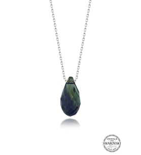 Swarovski Crystal Kadın Blue Drop Gümüş Kolye