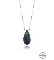 Swarovski Crystal Kadın Blue Drop Gümüş Kolye