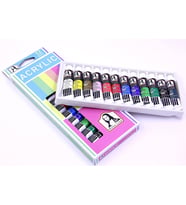 Akrilik Boya 12 Renk 12 ml Tüp 1 Paket Akrilik Boya Seti 12 li (Karışık)