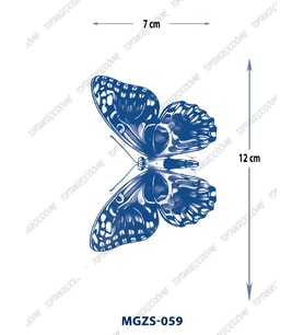 MGZS-059 YARI KALICI KELEBEK DESEN DÖVME-TATTO