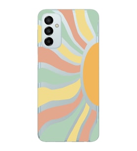 Samsung Galaxy M23 Uyumlu Güneş Desenli Şeffaf Telefon Kılıfı
