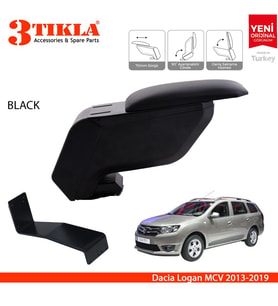 Dacia Logan MCV 2013-2019 Delmesiz Çelik Ayaklı Siyah Kolçak Kol Dayama