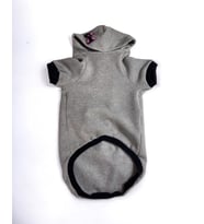 Happy Kapşonlu Sweatshirt Orta ve Büyük Irklar İçin (Gri)