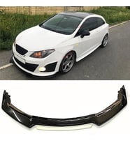 Seat ibiza Mk4 Beyaz Renkli Şeritli Dilli Ön Lip 4 Prç Parlak Siyah ABS 2006 - 2010