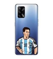 Oppo A74 Uyumlu Lionel Messi Desenli Şeffaf Telefon Kılıfı