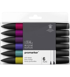 Winsor Newton Promarker 6'lı Rich Tones
