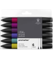 Winsor Newton Promarker 6'lı Rich Tones