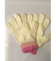 Pembe Kız Çocuk Eldiven 8-12 Yaş Krem-8-12 Yaş