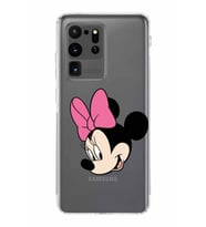 Samsung Galaxy S20 Ultra  Kamera Korumalı Kapak Minnie Mouse Tasarımlı  Şeffaf Kılıf