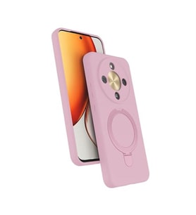 Coverzone Honor X9D ile uyumlu K?l?f MagSafe ile uyumlu Z-Samara Kapak Wireless ?arj �zellikli Stand Olabilen Honor X9D kilif Pembe
