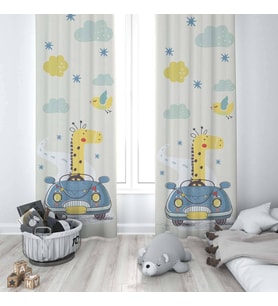 Çocuk Odası Dijital Baskılı 135x260cm Tek Kanat Fon Perde Model 00134