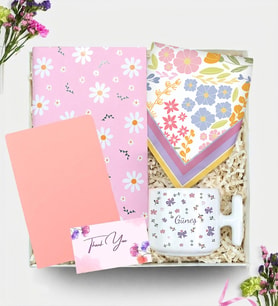 Kişiye Özel Defter & Pembe Not Defteri & T Kupa & Fular Hediye Seti