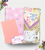 Kişiye Özel Defter & Pembe Not Defteri & T Kupa & Fular Hediye Seti