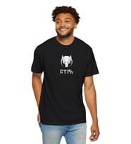 Göktürk Alfabeli Türk Yazılı Kurt Simgeli Pamuklu Tshirt (Siyah)