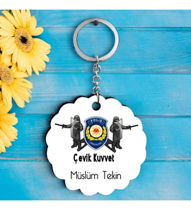 Çevik Kuvvet Polislerine  Özel  İsimli Anahtarlık