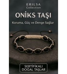 Sertifikalı Oniks Taşı Bileklik – Koruma, Güç ve Ruhsal Denge Enerjisi (Çok Renkli)