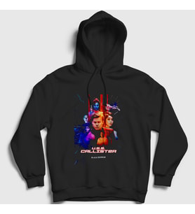 Presmono Unisex Siyah Uss Callister Black Mirror Kapüşonlu Sweatshirt 182591tt