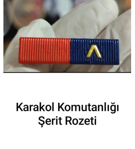 Karakol Komutanlığı Şerit Rozeti (Asgari 3 Yıl Görev Yapmış Olmak) (Çok Renkli)