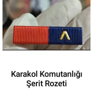 Karakol Komutanlığı Şerit Rozeti (Asgari 3 Yıl Görev Yapmış Olmak) (Çok Renkli)