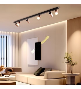 RİOLIGHT MODERN1 BAKIR1 HAREKETLİ1 BAŞLIK 6XGU10 LED SIRALI SPOT AVİZE(AMPÜL DAHİL)UZUNLUK:120CM