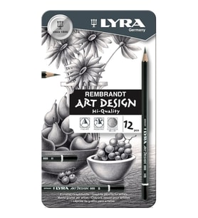 LYRA REMBRANDT ART DESING METAL KUTU  DERECELİ KALEM 12'Lİ