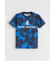 LCW Kids Lacivert Bisiklet Yaka Real Madrid Baskılı Erkek Çocuk Tişört