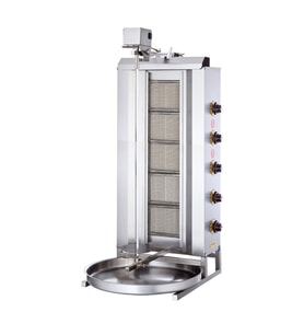 Işıkgaz Silver Doğalgazlı 5 Radyanlı Üstten Motorlu Döner Ocağı (Gri)