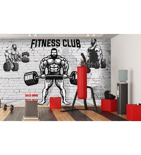 Spor Salonları için Özel Tasarım Duvar Kağıdı