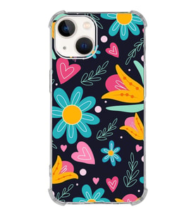 PrintiFy Apple iPhone 13 Mini Uyumlu Retro Color 1 Baskılı Şeffaf Köşe Korumalı Antişok Kılıf
