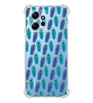PrintiFy Xiaomi Redmi Note 12 4G Uyumlu Nazar Boncuğu 4 Baskılı Şeffaf Köşe Korumalı Antişok Kılıf