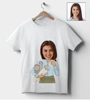 Kişiye Özel Mimar Tasarımlı Karikatür Tişört 103 (Beyaz)