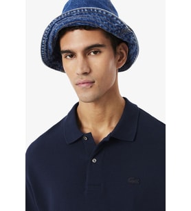 Lacoste Men's Loose Fit Kalın Pike Kumaş Polo T-shirt Erkek Polo Yaka Tişört Lacivert