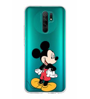 Xiaomi Redmi 9 Uyumlu Kapak Mickey Mouse Tasarımlı Şeffaf Silikon Kılıf