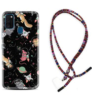 Samsung M21 M22 M23 M30 M31S M32 Kılıf Boyun Asklı Rasta Silikon Planet Animals 1771